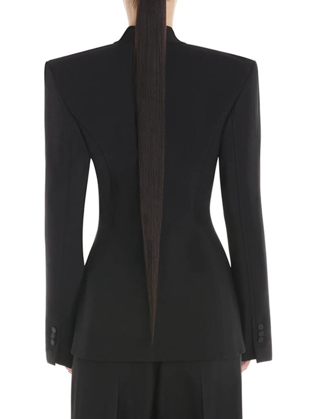 $2450 Authentic MUGLER Women's Cut Out Blazer Jacket in Black Size 42 / US 10 - Picture 2 of 6